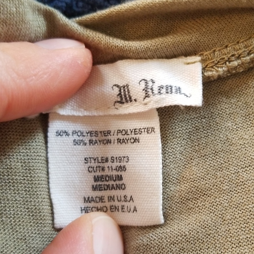 M. Rena Olive Green Racerback Ruffle Tunic Tank - Picture 3 of 4